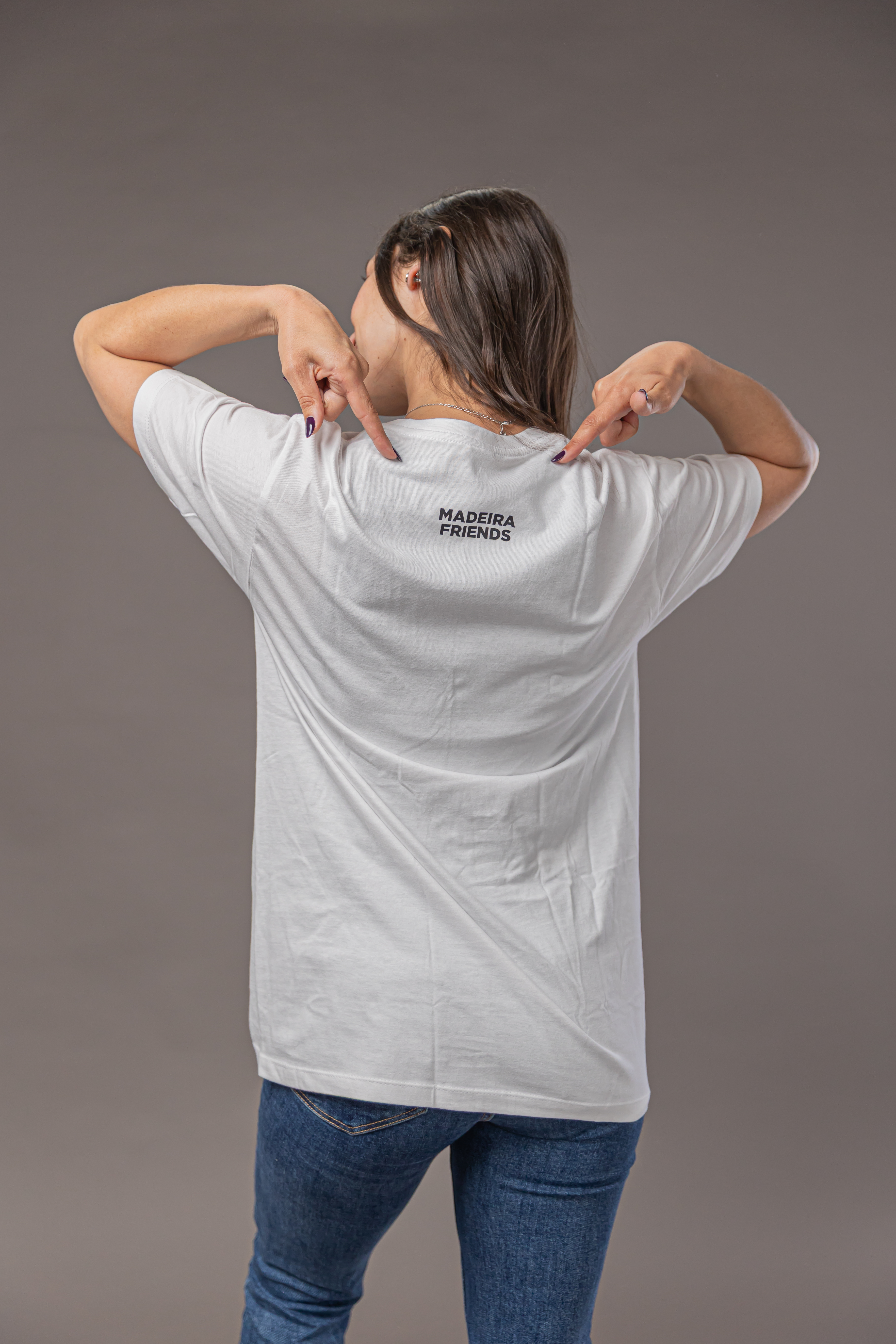 Baggy T-Shirt - White with Black Logo 4