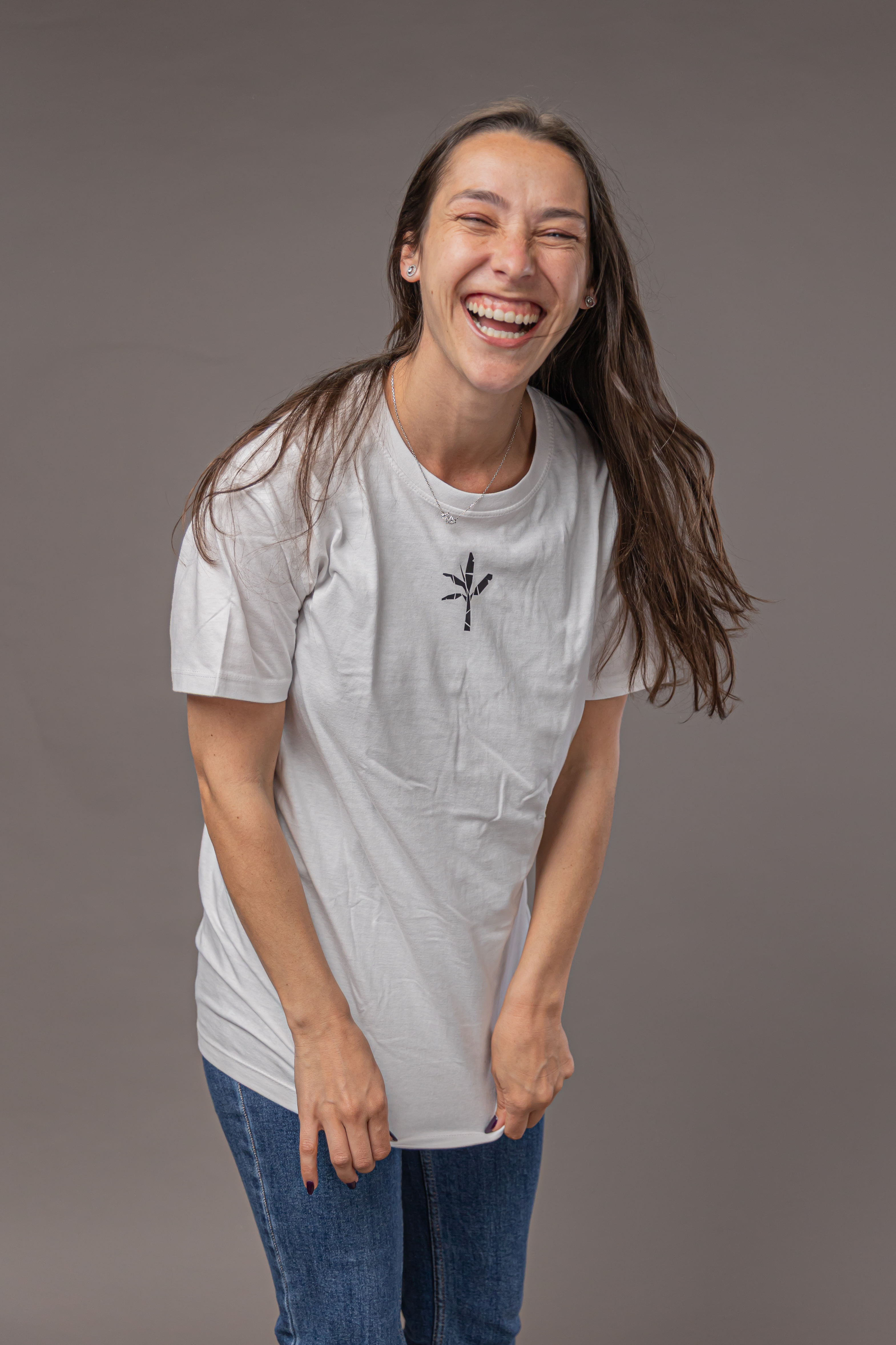 Baggy T-Shirt - White with Black Logo 5