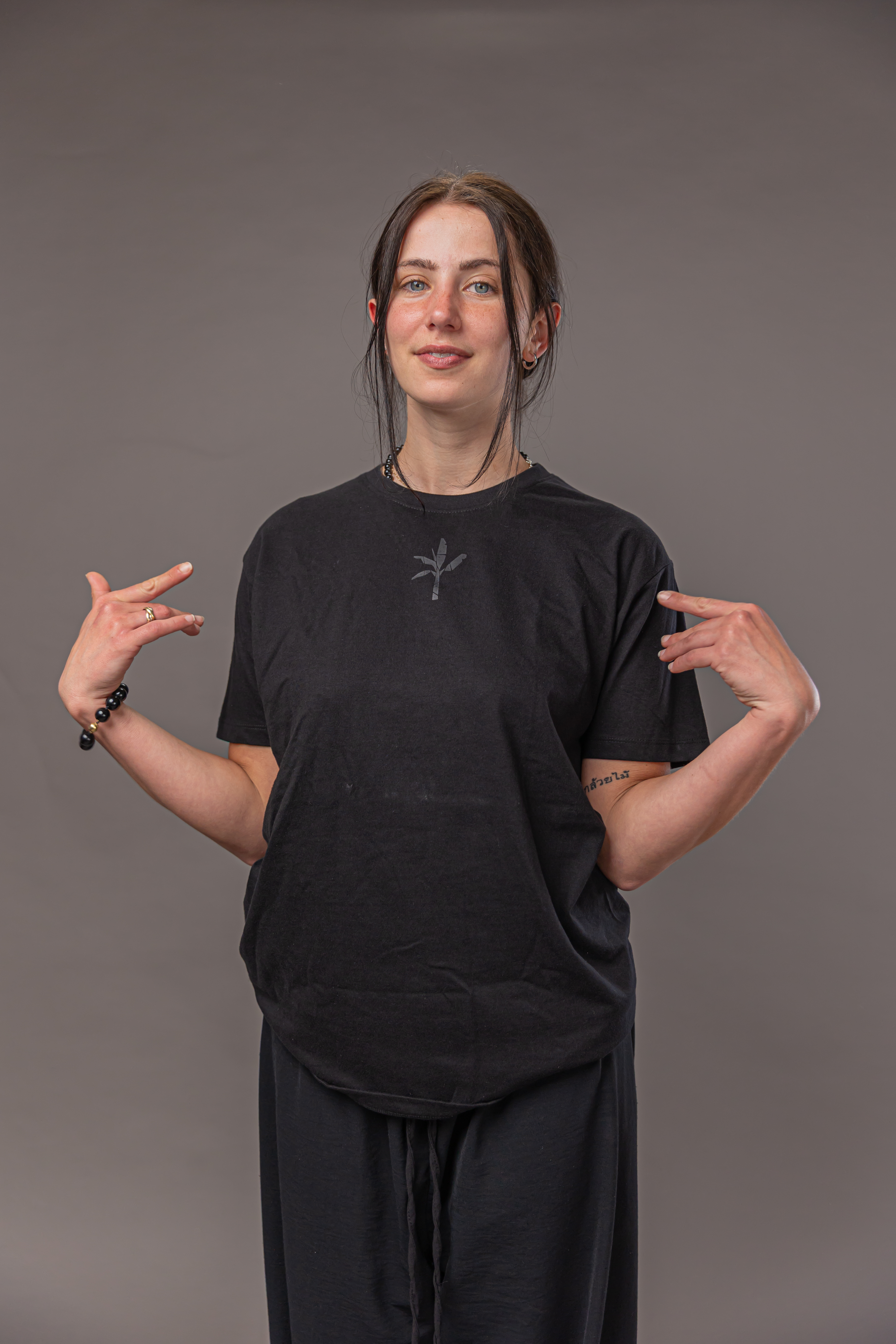 Normal T-Shirt - Black with Black Logo 7