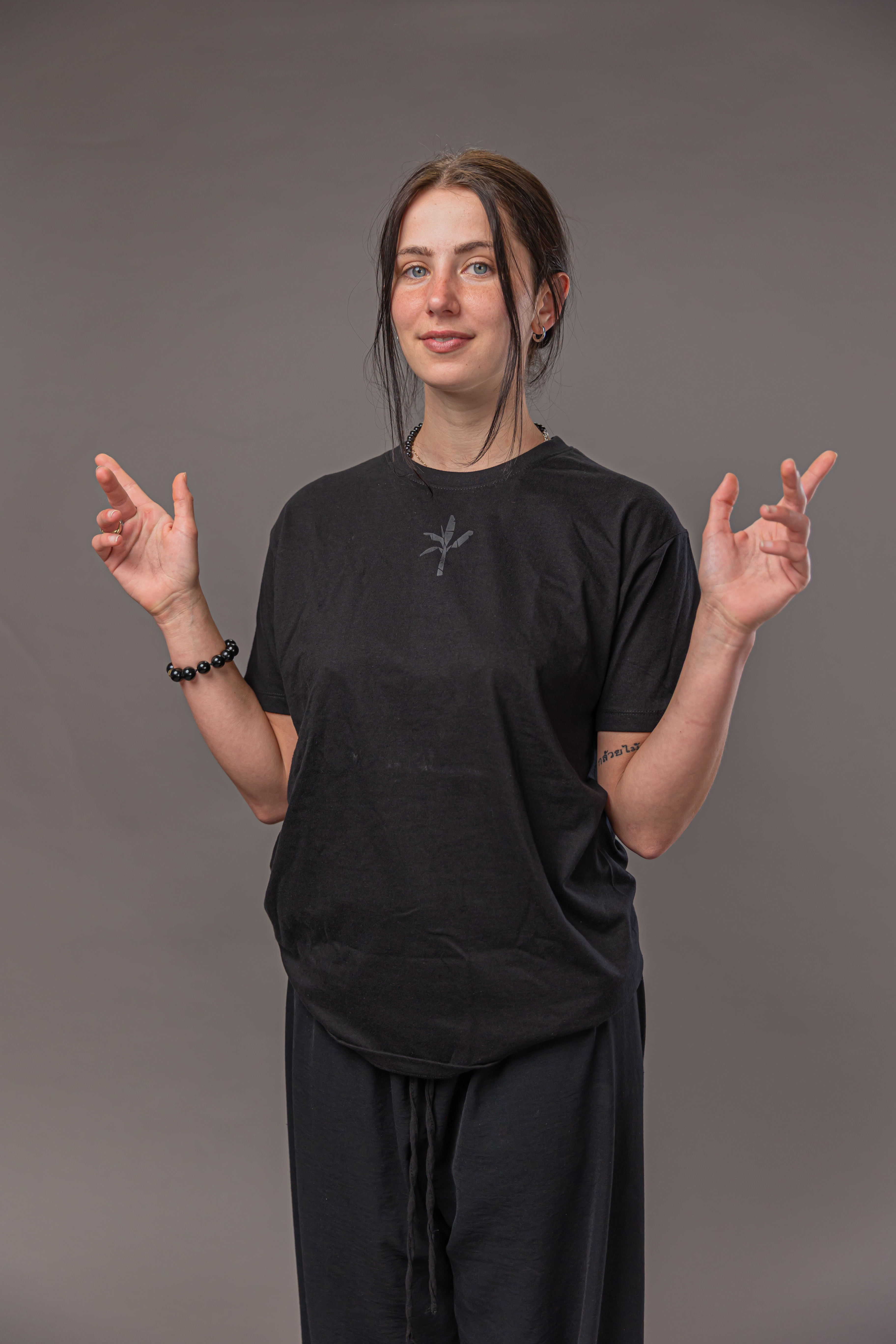 Normal T-Shirt - Black with Black Logo 8