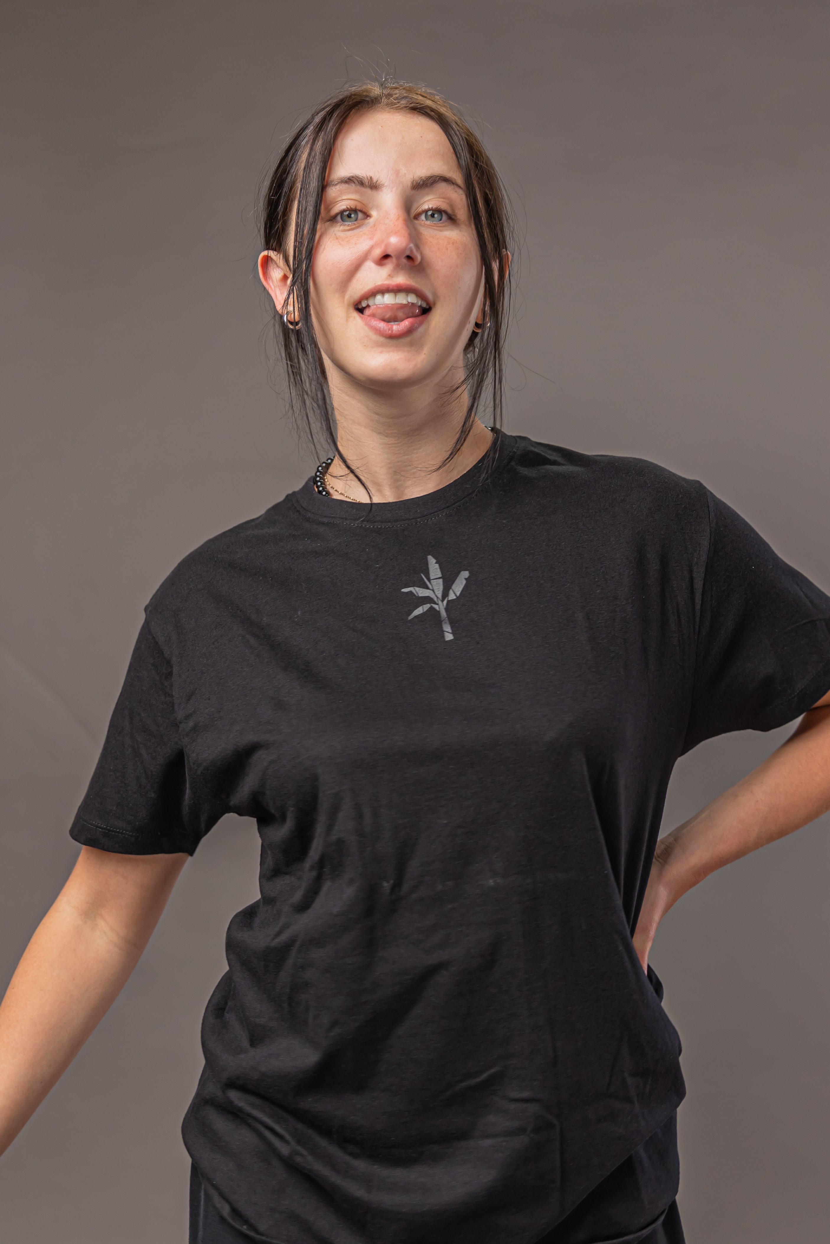 Normal T-Shirt - Black with Black Logo 13