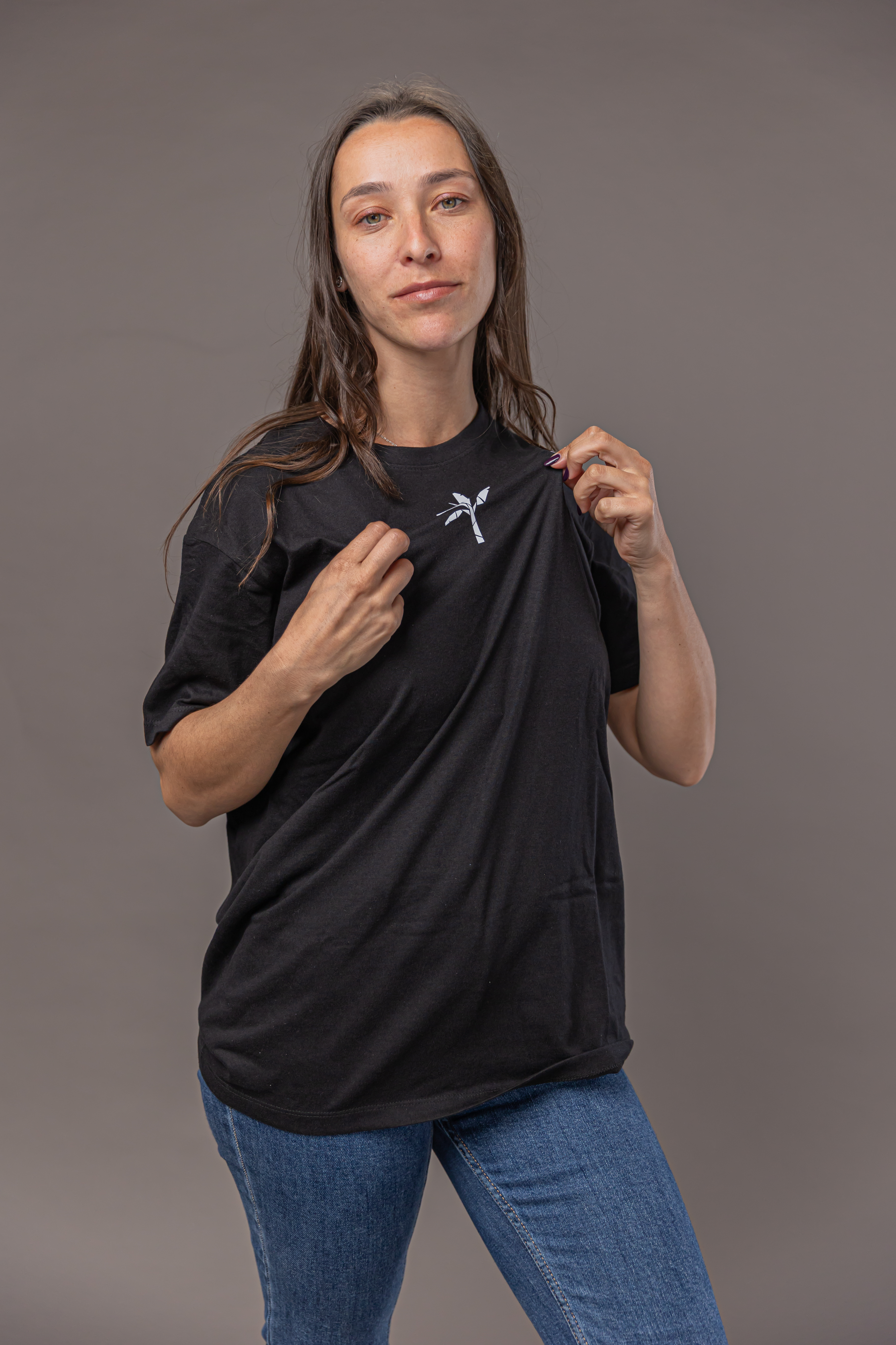 Normal T-Shirt - Black with White Logo 5