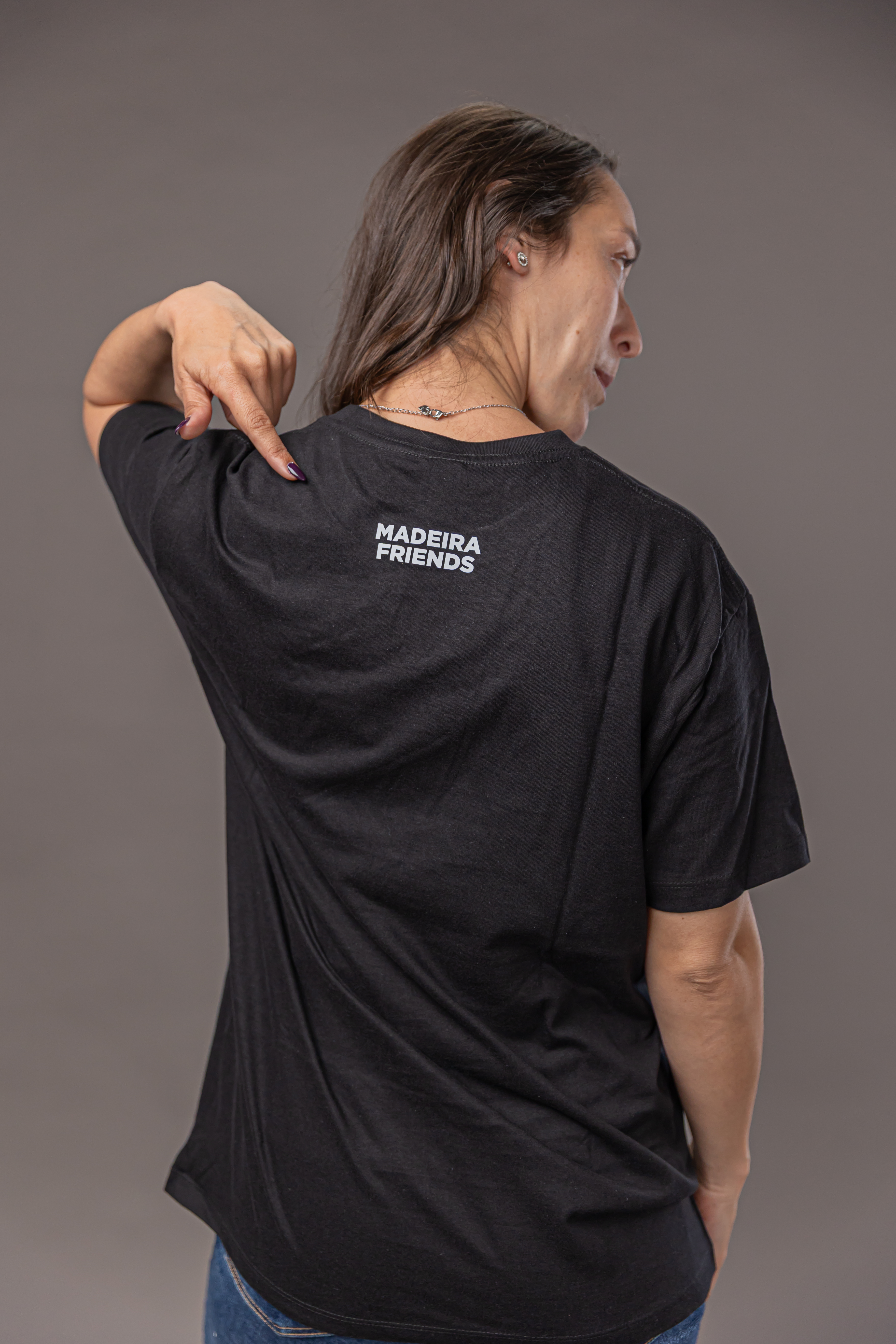 Normal T-Shirt - Black with White Logo 8