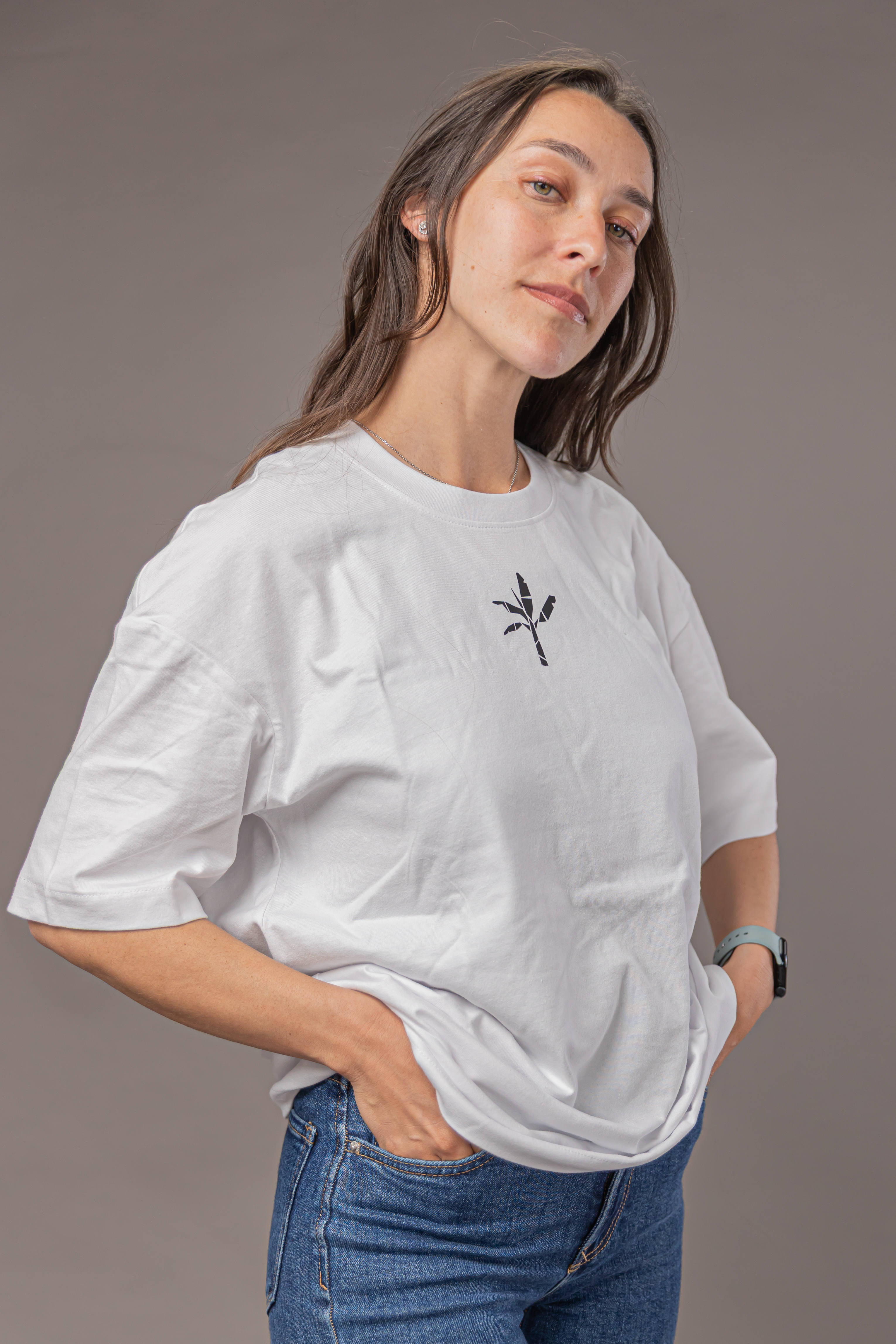 Normal T-Shirt - White with Black Logo 3