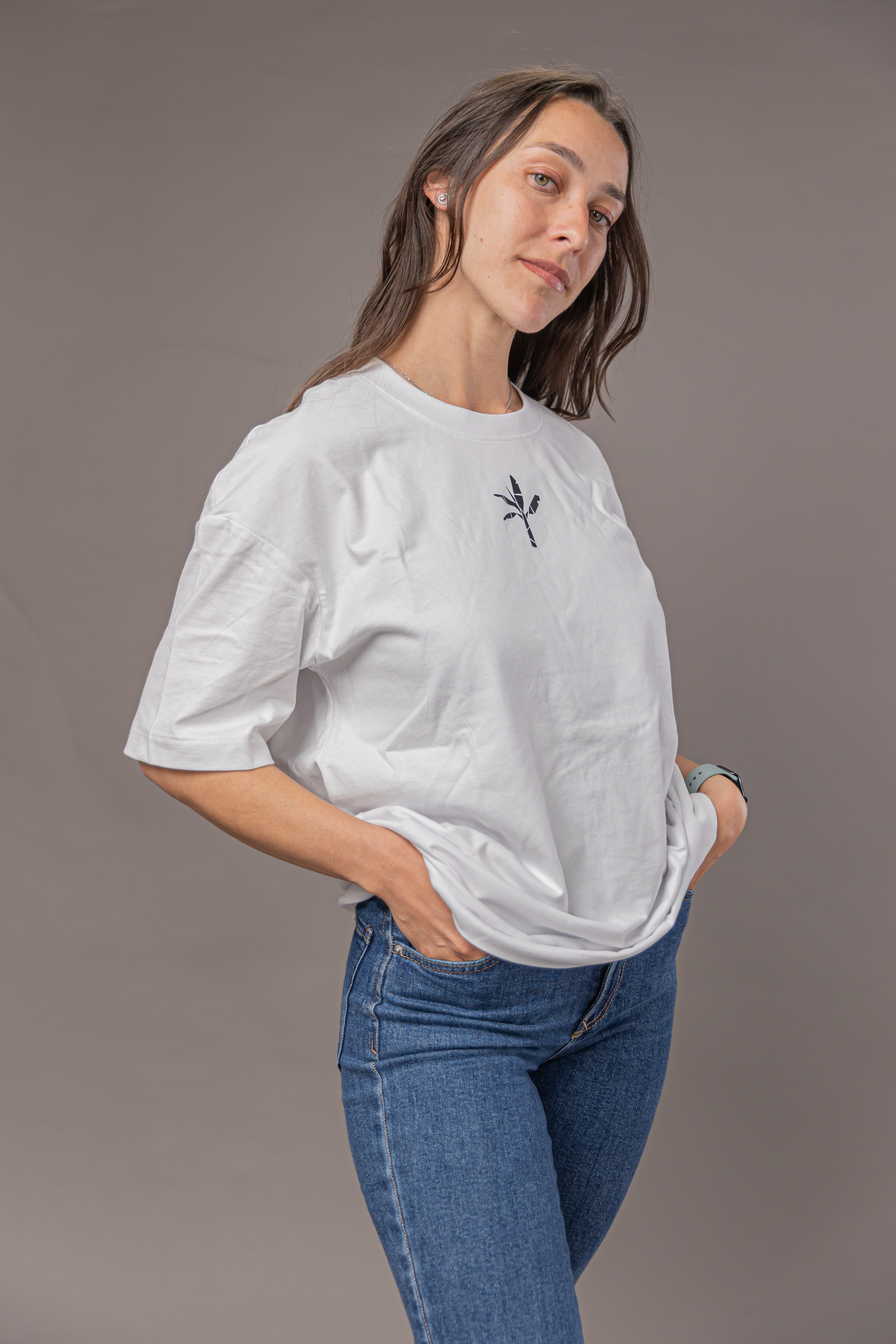 Normal T-Shirt - White with Black Logo 4